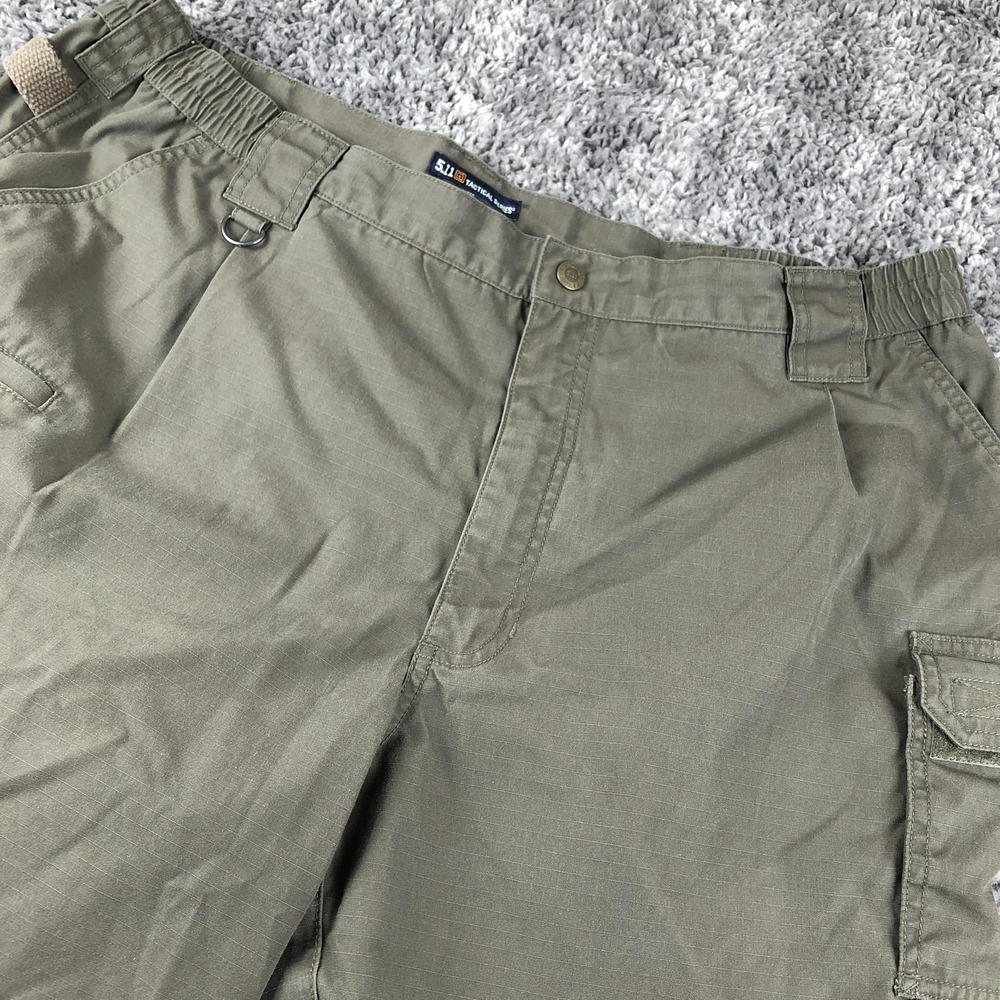 5.11‎ Tactical Cargo Pants Mens 42x30 Green Elastic Waist Workwear Outdoor
